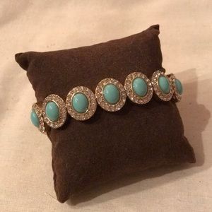 J.Crew Stretch Bracelet Light Teal Halo